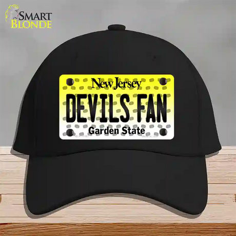 Devils Fan New Jersey Novelty License Plate Hat Cotton / Black