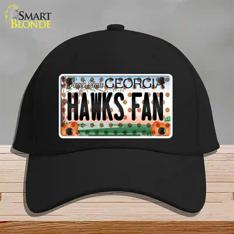 Hawks Fan Georgia Novelty License Plate Hat Cotton / Black