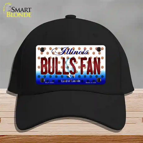 Bulls Fan Illinois Novelty License Plate Hat Cotton / Black