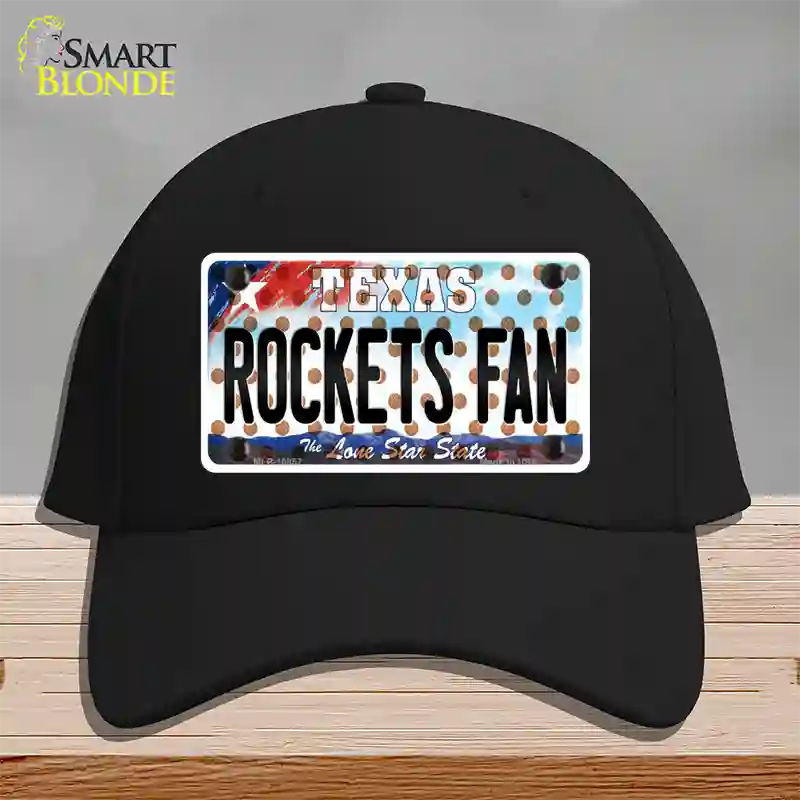 Rockets Fan Texas Novelty License Plate Hat Cotton / Black