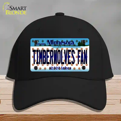 Timberwolves Fan Minnesota Novelty License Plate Hat Cotton / Black