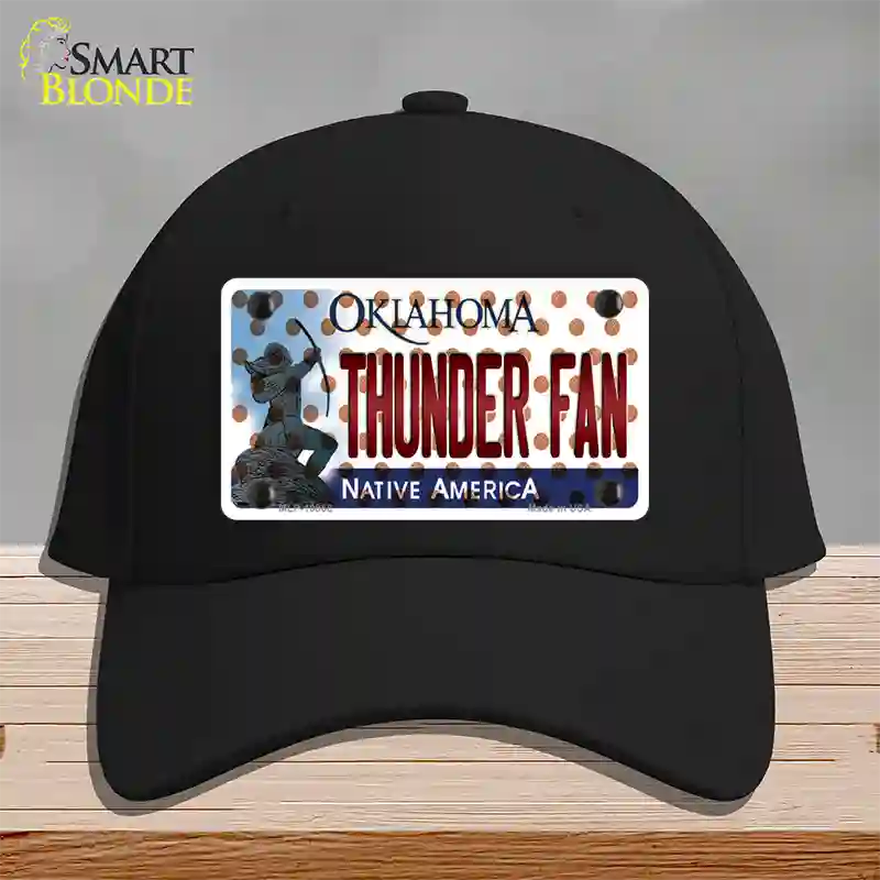 Thunder Fan Oklahoma Novelty License Plate Hat Cotton / Black