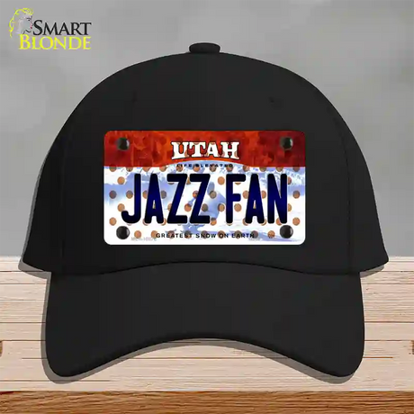 Jazz Fan Utah Novelty License Plate Hat Cotton / Black