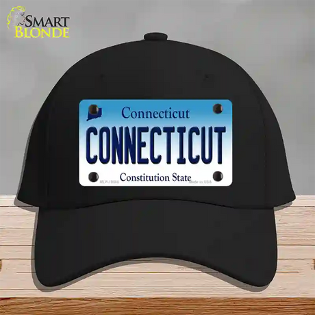 Connecticut State Novelty License Plate Hat Cotton / Black