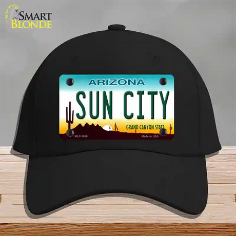 Sun City Arizona Novelty License Plate Hat Cotton / Black