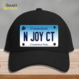 N Joy CT Connecticut Novelty License Plate Hat Cotton / Black