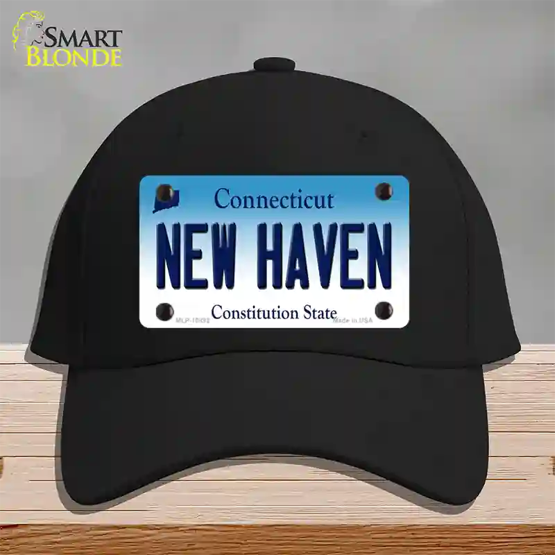 New Haven Connecticut Novelty License Plate Hat Cotton / Black