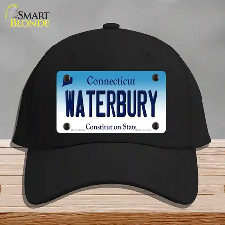 Waterbury Connecticut Novelty License Plate Hat Cotton / Black