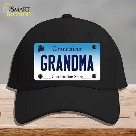 Grandma Connecticut Novelty License Plate Hat Cotton / Black