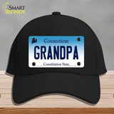 Grandpa Connecticut Novelty License Plate Hat Cotton / Black