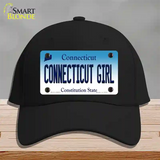 Connecticut Girl Connecticut Novelty License Plate Hat Cotton / Black