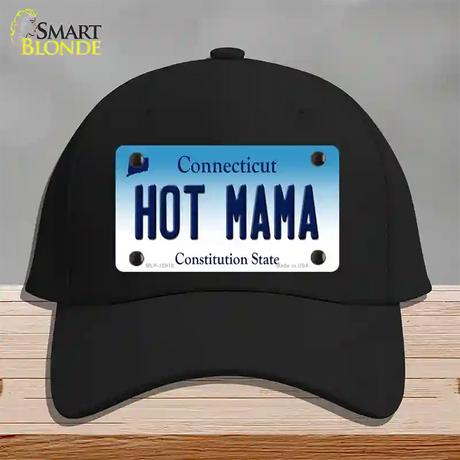 Hot Mama Connecticut Novelty License Plate Hat Cotton / Black