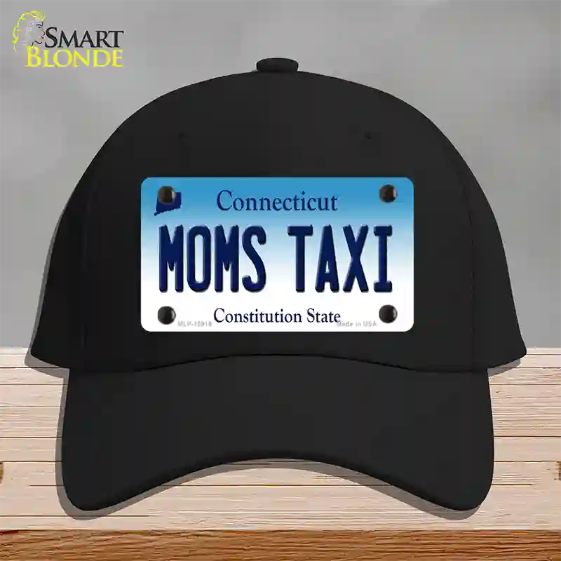 Moms Taxi Connecticut Novelty License Plate Hat Cotton / Black