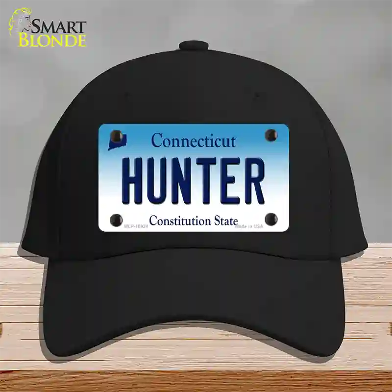 Hunter Connecticut Novelty License Plate Hat Cotton / Black