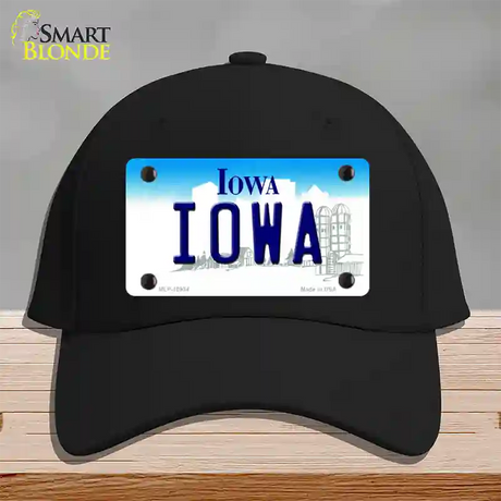 Iowa State Novelty License Plate Hat Cotton / Black