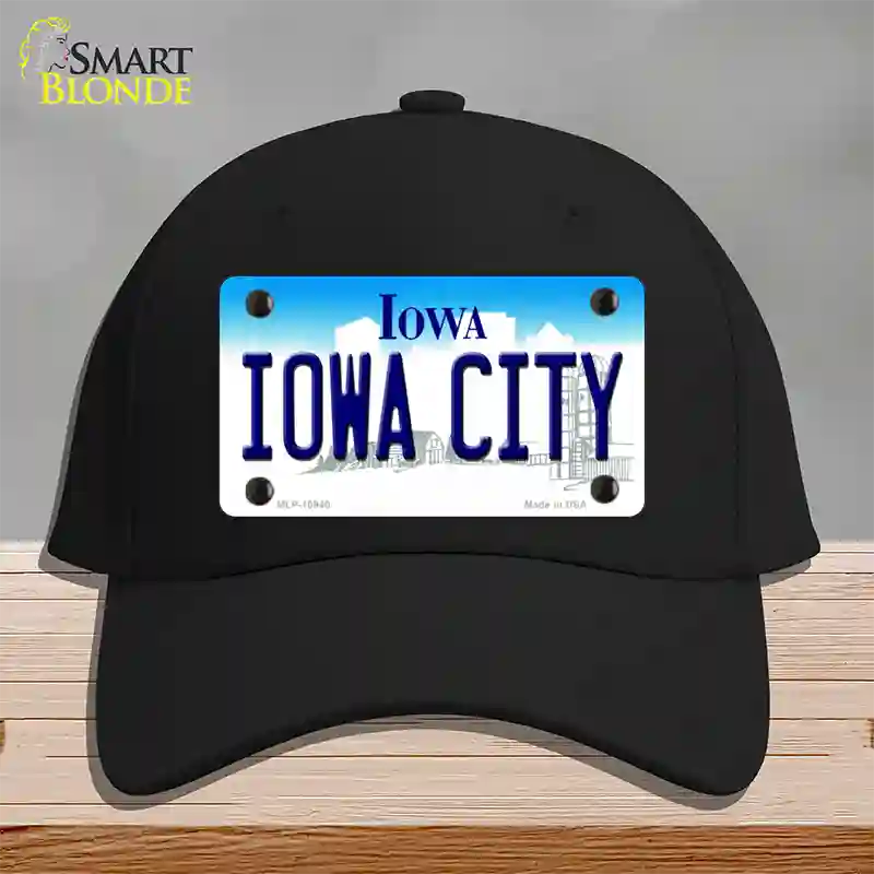 Iowa City Iowa Novelty License Plate Hat Cotton / Black