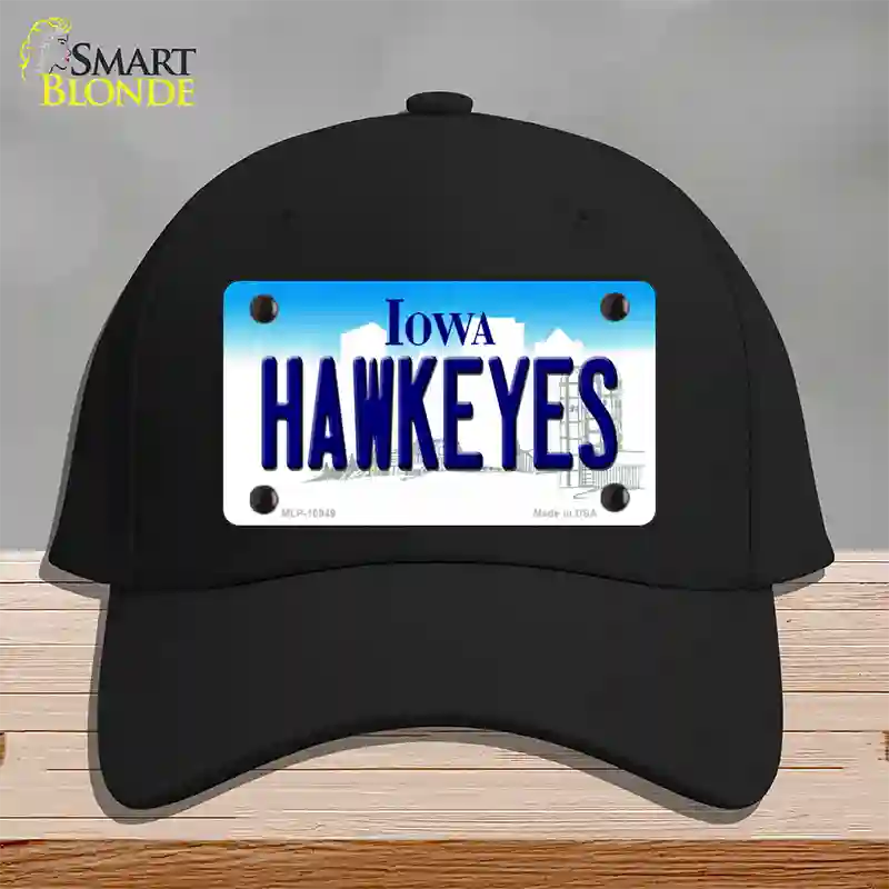 Hawkeyes Iowa Novelty License Plate Hat Cotton / Black