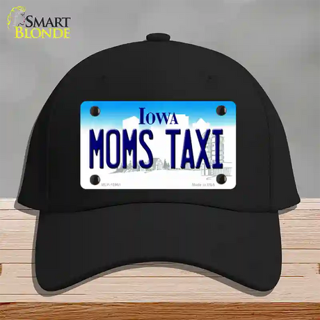 Moms Taxi Iowa Novelty License Plate Hat Cotton / Black