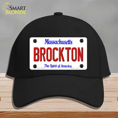 Brockton Massachusetts Novelty License Plate Hat Cotton / Black