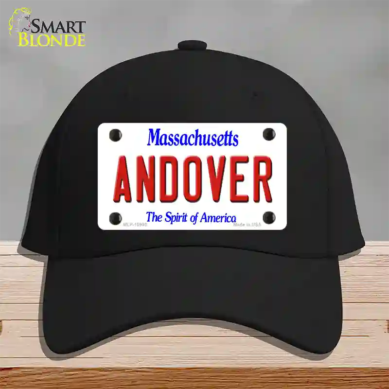 Andover Massachusetts Novelty License Plate Hat Cotton / Black