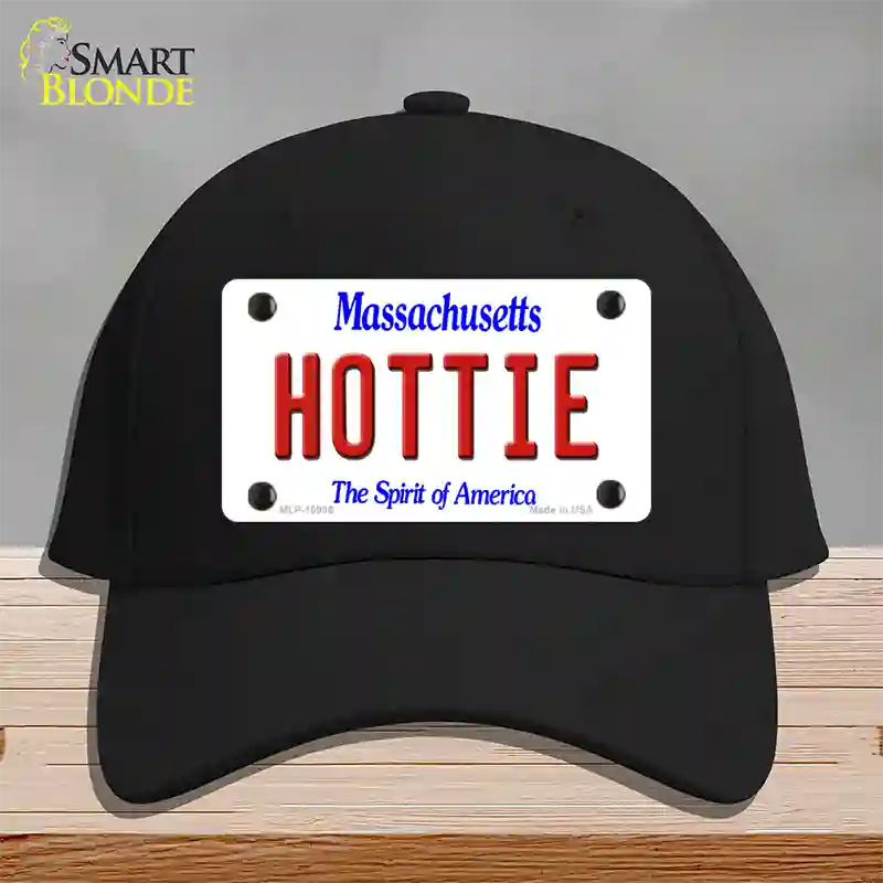 Hottie Massachusetts Novelty License Plate Hat Cotton / Black