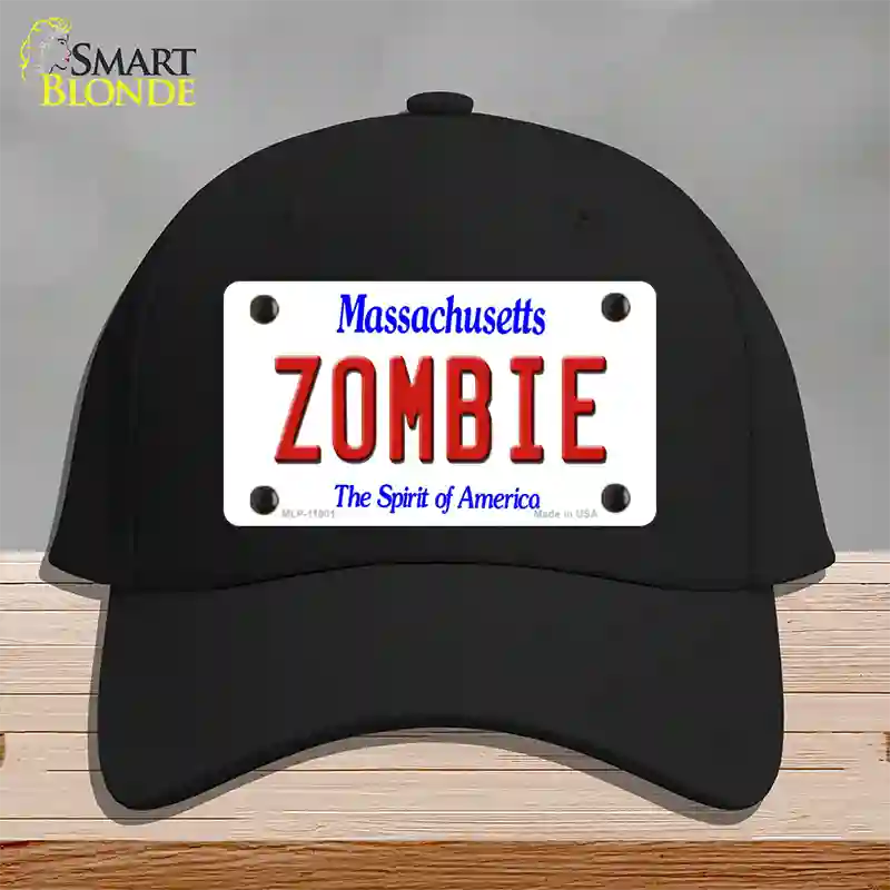 Zombie Massachusetts Novelty License Plate Hat Cotton / Black