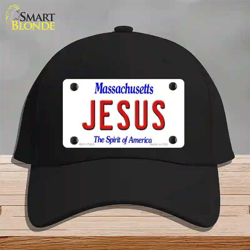 Jesus Massachusetts Novelty License Plate Hat Cotton / Black