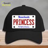 Princess Massachusetts Novelty License Plate Hat Cotton / Black