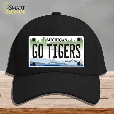 Go Tigers Michigan Novelty License Plate Hat Cotton / Black