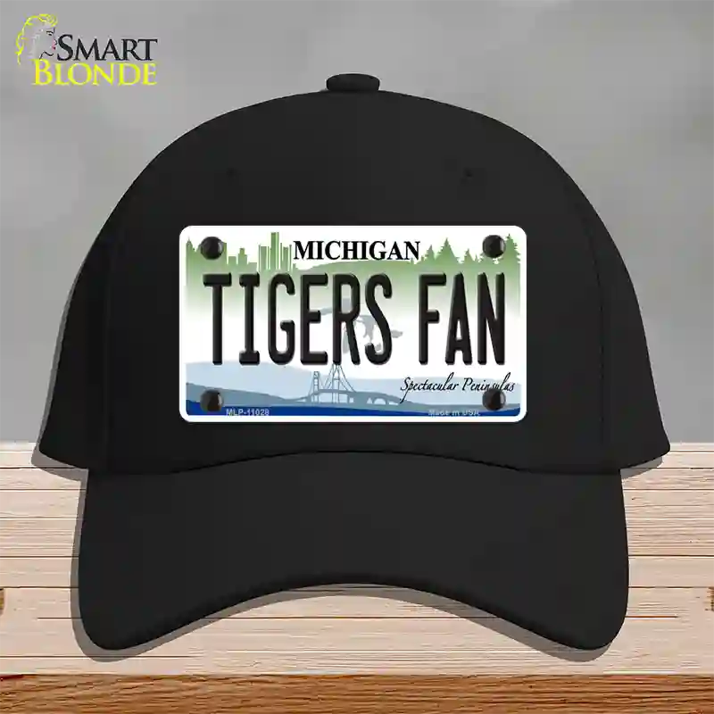 Tigers Fans Michigan Novelty License Plate Hat Cotton / Black