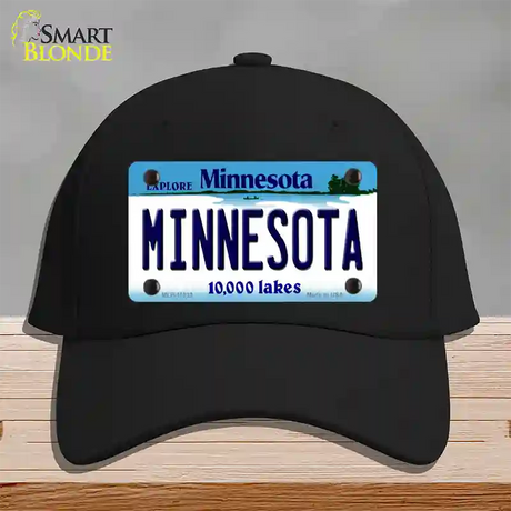 Minnesota State Novelty License Plate Hat Cotton / Black