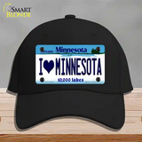 I Love Minnesota Novelty License Plate Hat Cotton / Black