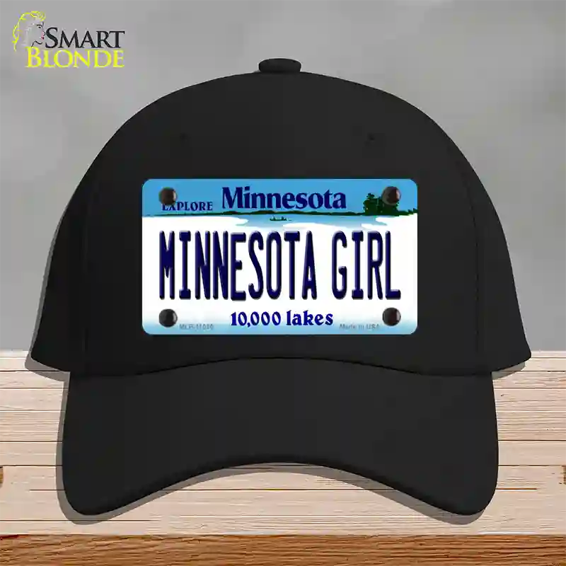 Minnesota Girl Minnesota Novelty License Plate Hat Cotton / Black