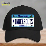 Minneapolis Minnesota State Novelty License Plate Hat Cotton / Black