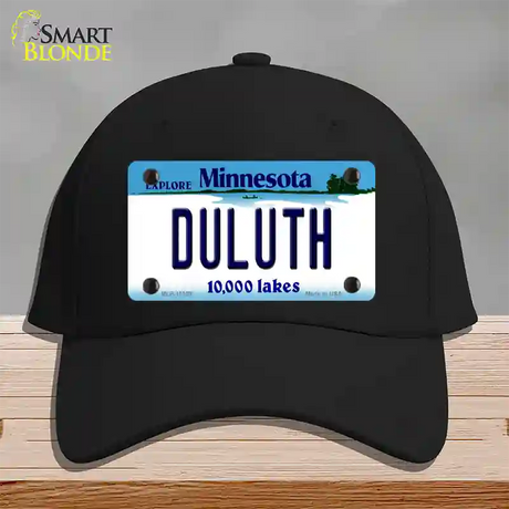 Duluth Minnesota State Novelty License Plate Hat Cotton / Black