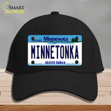 Minnetonka Minnesota State Novelty License Plate Hat Cotton / Black