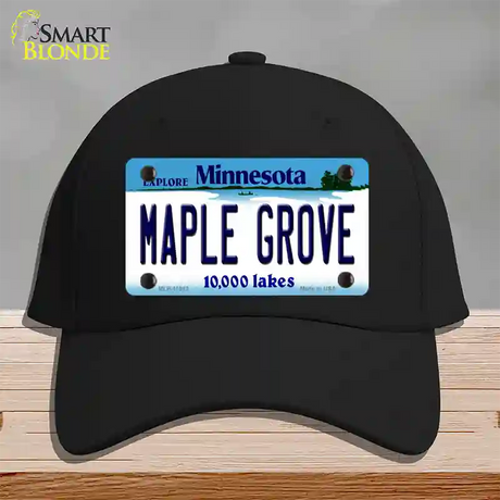 Maple Grove Minnesota State Novelty License Plate Hat Cotton / Black