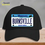 Burnsville Minnesota State Novelty License Plate Hat Cotton / Black