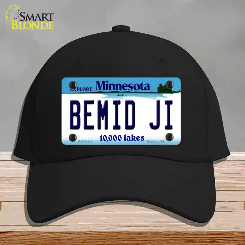 Bemid Ji Minnesota State Novelty License Plate Hat Cotton / Black