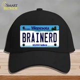 Brainerd Minnesota State Novelty License Plate Hat Cotton / Black