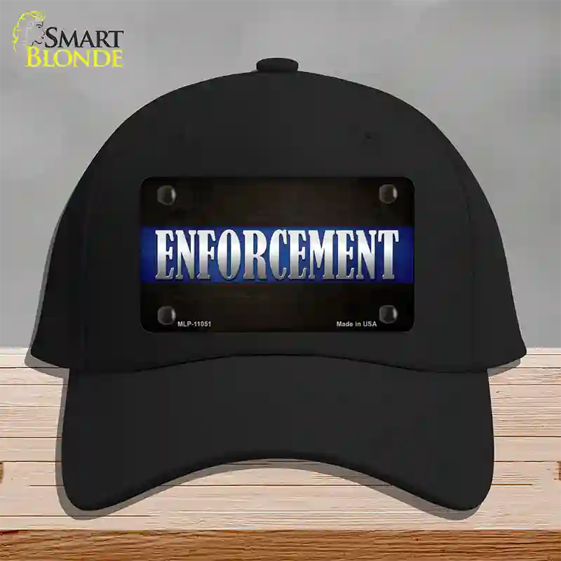 Enforcement Novelty License Plate Hat Cotton / Black