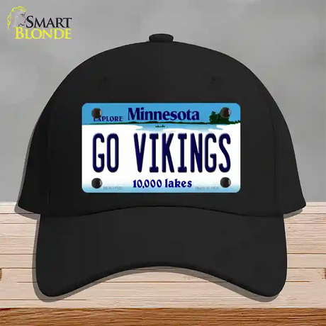 Go Vikings Minnesota Novelty License Plate Hat Cotton / Black