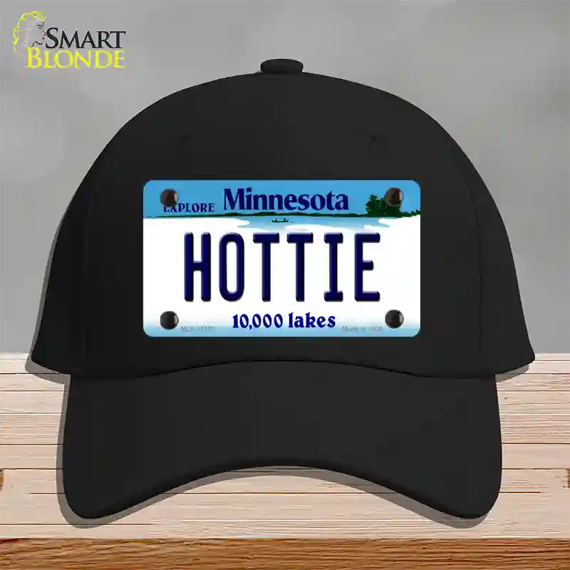 Hottie Minnesota State Novelty License Plate Hat Cotton / Black