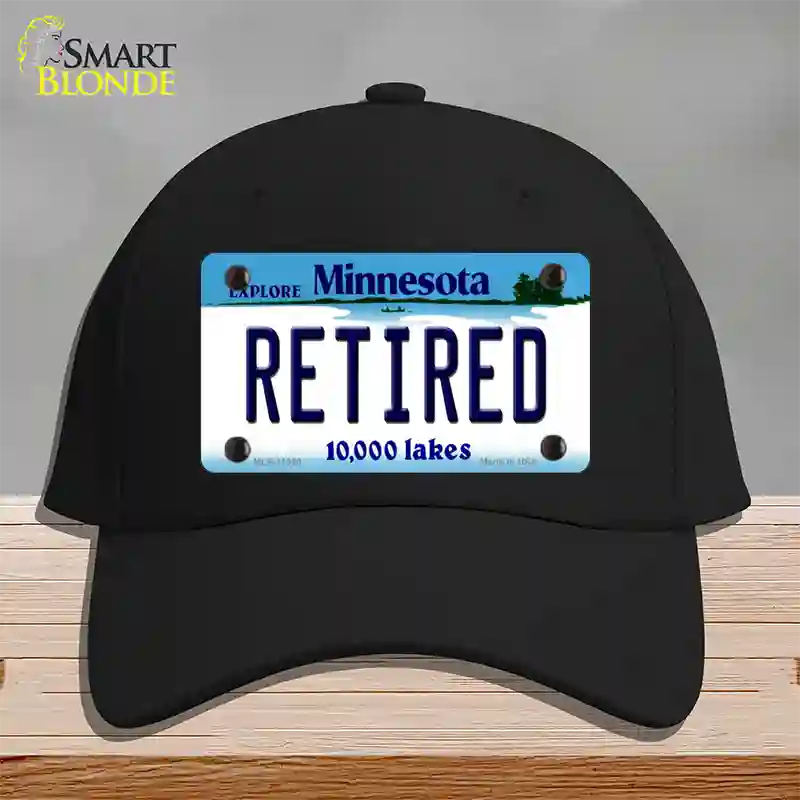 Retired Minnesota State Novelty License Plate Hat Cotton / Black