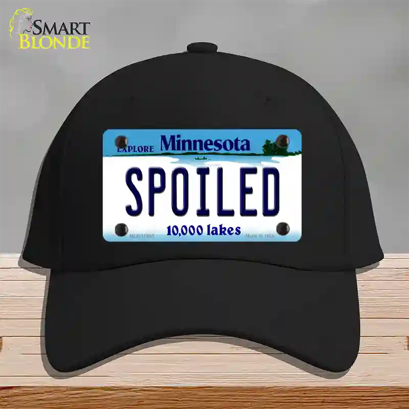 Spoiled Minnesota State Novelty License Plate Hat Cotton / Black