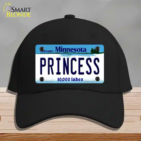 Princess Minnesota State Novelty License Plate Hat Cotton / Black