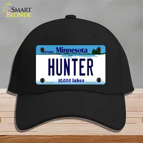 Hunter Minnesota State Novelty License Plate Hat Cotton / Black