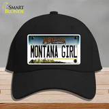 Montana Girl State Novelty License Plate Hat Cotton / Black