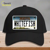 Whitefish Montana State Novelty License Plate Hat Cotton / Black