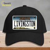 Livingston Montana State Novelty License Plate Hat Cotton / Black